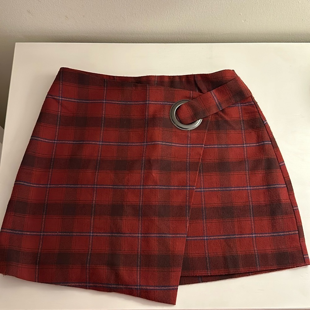 Free people plaid mini skirt